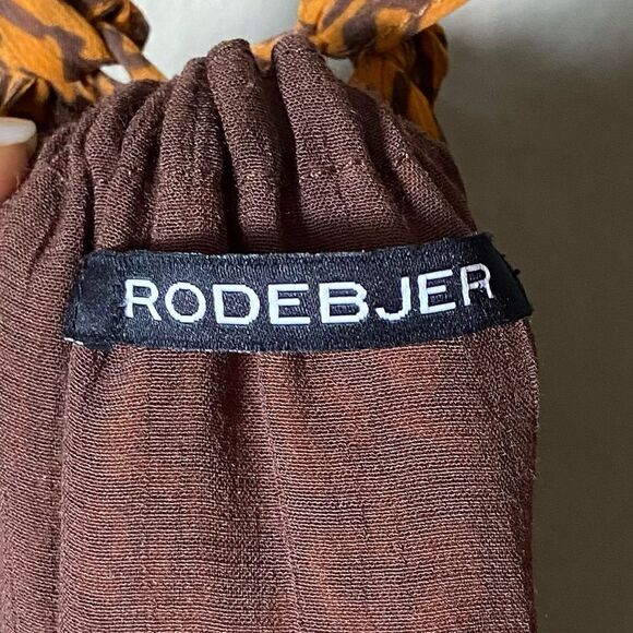 Rodebjer Tank Maxi Orange Brown Dress Tiger Print Backless Size M - Picture 11 of 11